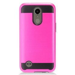 LG V5, K10 (2017), K20 Plus Armor Hybrid Case (Hot Pink)